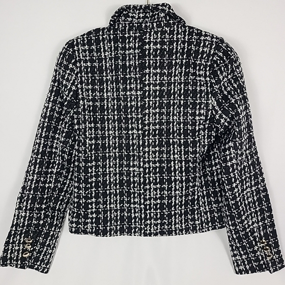 NEW Laundry by Shelli Segal Women's Double Breast Tweed Black Blazer Sz XS NWOT - Picture 6 of 11